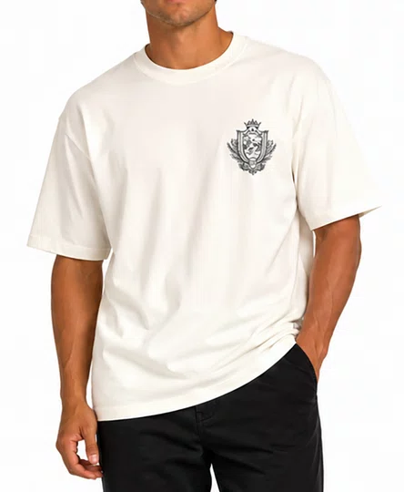 Camiseta Masculina Plano C Celestial Manga Curta Estampada - Off White