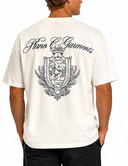 Camiseta Masculina Plano C Celestial Manga Curta Estampada - Off White