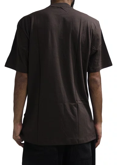 Camiseta Masculina Plano C Dragon Manga Curta Estampada - Marrom