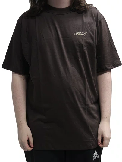 Camiseta Masculina Plano C Emblem Manga Curta Estampada - Marrom