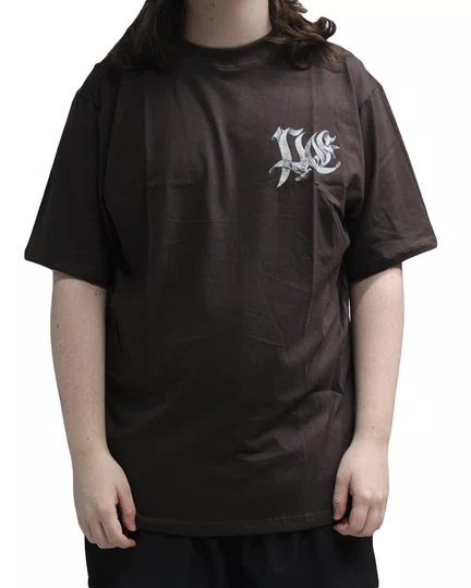 Camiseta Masculina Plano C Fly Manga Curta Estampada - Marrom