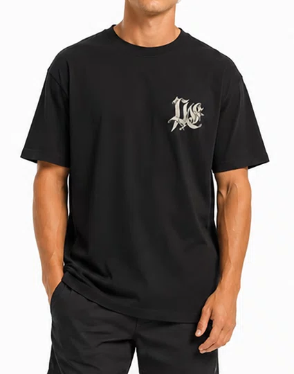 Camiseta Masculina Plano C Fly Manga Curta Estampada - Preto