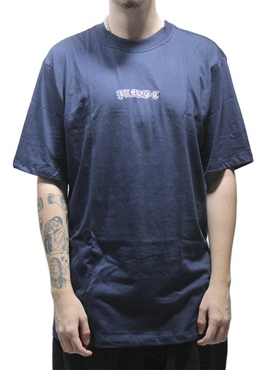 Camiseta Masculina Plano C Gothic Manga Curta Estampada - Marinho