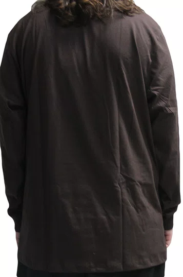 Camiseta Masculina Plano C Gothic Manga Longa Estampada - Marrom