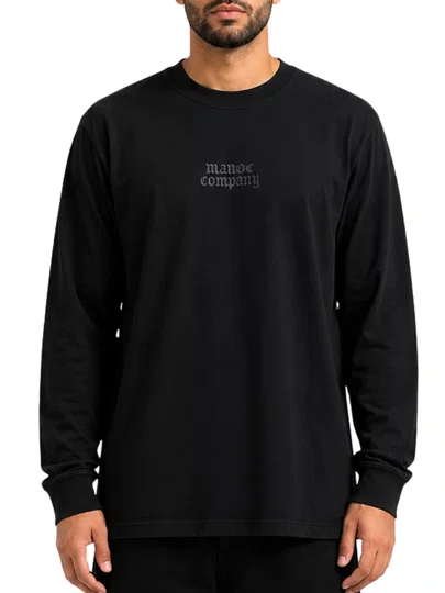 Camiseta Masculina Plano C Gothic Manga Longa Estampada - Preto