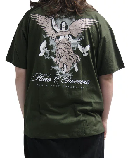 Camiseta Masculina Plano C Greatness Manga Curta Estampada - Verde