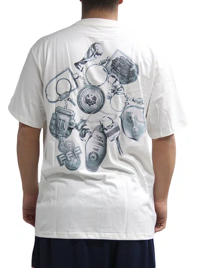 Camiseta Masculina Plano C Keychains Manga Curta Estampada - Off White