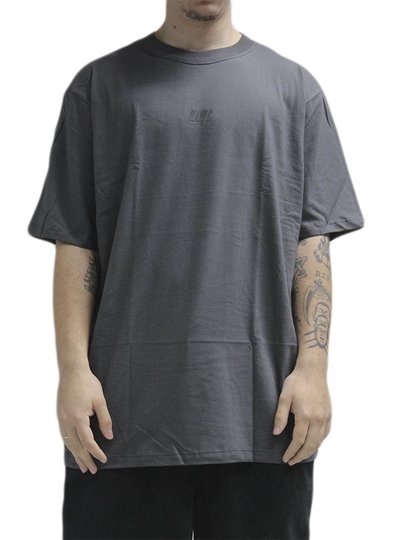 Camiseta Masculina Plano C Logo Manga Curta Estampada - Cinza