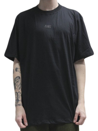Camiseta Masculina Plano C Logo Manga Curta Estampada - Preto