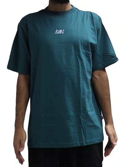 Camiseta Masculina Plano C Logo Manga Curta Estampada - Verde Escuro