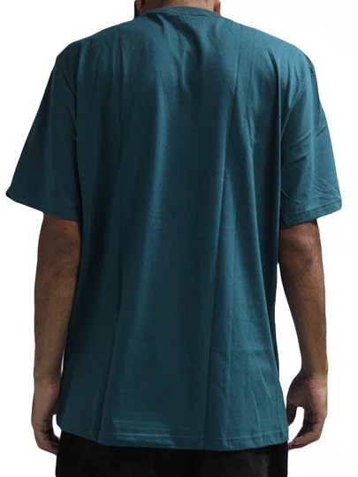 Camiseta Masculina Plano C Logo Manga Curta Estampada - Verde Escuro