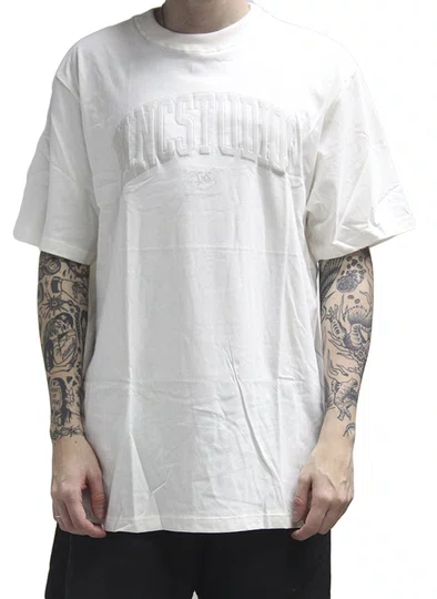 Camiseta Masculina Plano C PLNC Studios Manga Curta Estampada - Off White