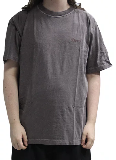 Camiseta Masculina Plano C Stone Wash Manga Curta Estampada - Marrom