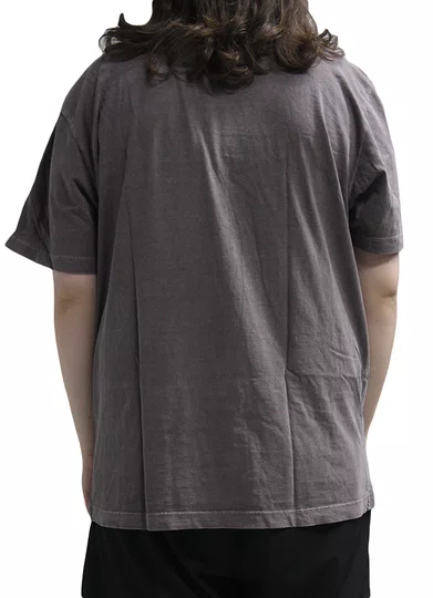 Camiseta Masculina Plano C Stone Wash Manga Curta Estampada - Marrom