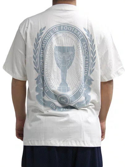 Camiseta Masculina Plano C Trophy Manga Curta Estampada - Off White