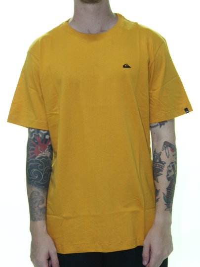 Camiseta Masculina Quiksilver Embroidery Manga Curta - Amarelo Queimado