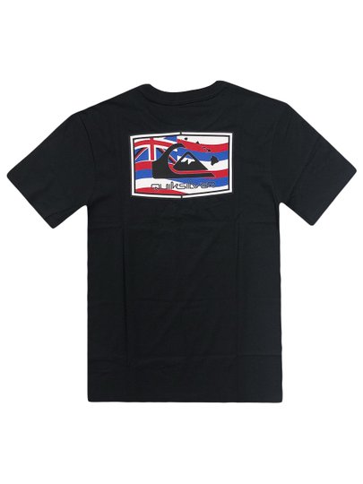 Camiseta Masculina Quiksilver HI Flagpole Manga Curta Estampada - Preto