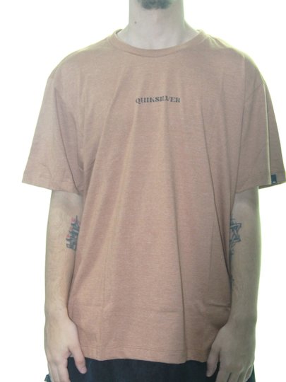 Camiseta Masculina Quiksilver Living Mirage Manga Curta Estampada - Marrom Mesclado