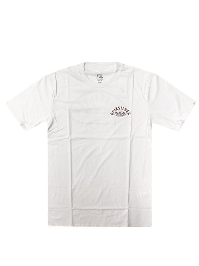 Camiseta Masculina Quiksilver Logo Lockup Manga Curta Estampada - Branco
