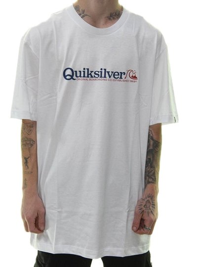 Camiseta Masculina Quiksilver M/C New Ending Manga Curta Estampada - Branco