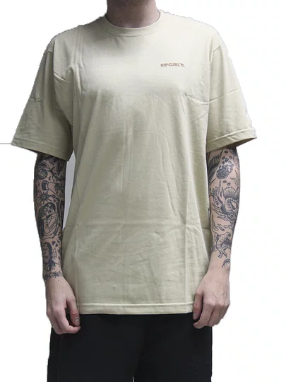 Camiseta Masculina Rc Brand Icon Manga Curta Estampada - Khaki