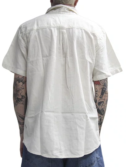 Camisa Masculina RC Classic Surf Linen Manga Curta Estampada - Off White