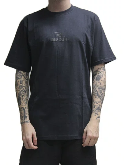 Camiseta Masculina Rc Icon Washed Manga Curta Estampada - Preto