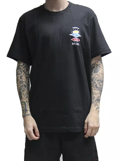 Camiseta Masculina Rc Search Icon Manga Curta Estampada - Preto