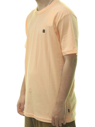 Camiseta Masculina Rip Curl Blade Tee Peach Manga Curta Estampada - Laranja
