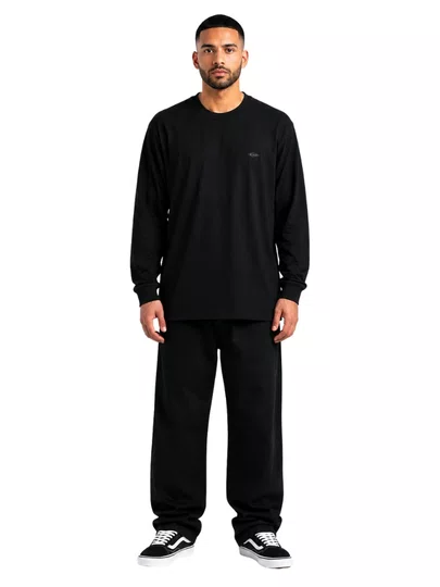 Camiseta Masculina Rip Curl Classic Surf Manga Longa Estampada - Preto