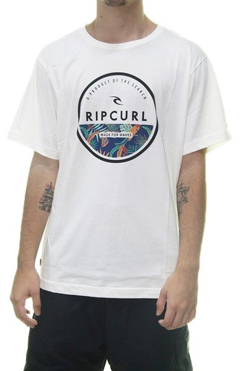 Camiseta Masculina Rip Curl Corp Yard Tee Manga Curta - Branco