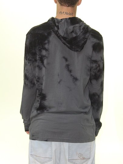 Camiseta Masculina Rip Curl Especial Tie Dye Washed com Capuz - Preto/Tie Dye