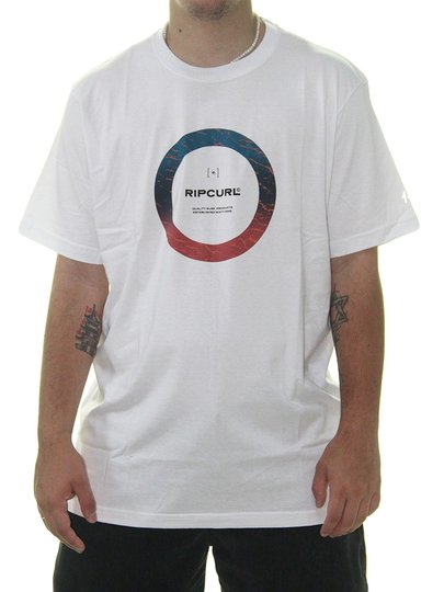 Camiseta Masculina Rip Curl Filter Manga Curta Estampada - Branco