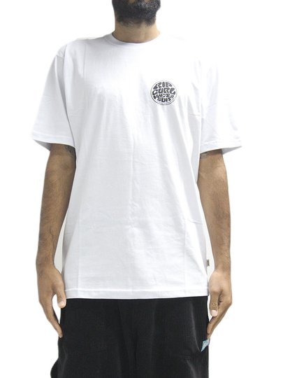 Camiseta Masculina Rip Curl Front Wettie Manga Curta Estampada - Branco