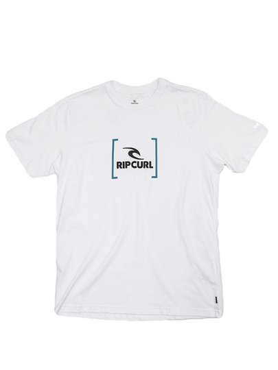 Camiseta Masculina Rip Curl New Icon 10M Manga Curta Estampada - Branco