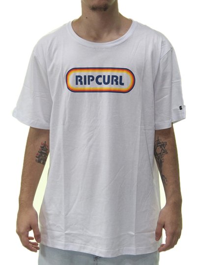 Camiseta Masculina Rip Curl Pilulle Tee Manga Curta Estampada - Branco