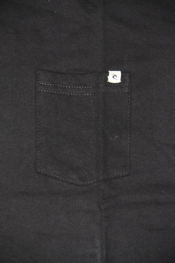 Camiseta Masculina Rip Curl Plain Pocket Manga Curta Estampada - Preto