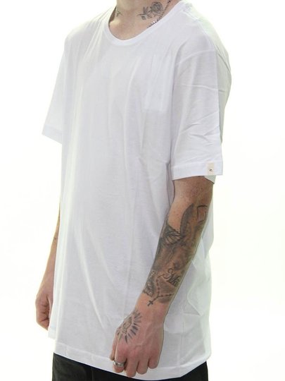 Camiseta Masculina Rip Curl Plain Tee Manga Curta - Branco