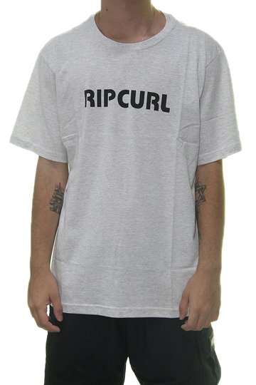 Camiseta Masculina Rip Curl Pump Tee Manga Curta Estampada - Cinza Mesclado