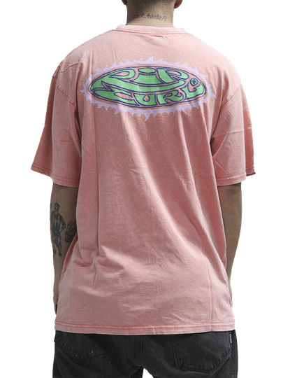 Camiseta Masculina Rip Curl Raw Energt Sloth Manga Curta Estampada - Rosa