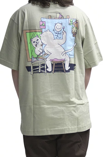 Camiseta Masculina Ripndip Rockwell Manga Curta Estampada - Verde