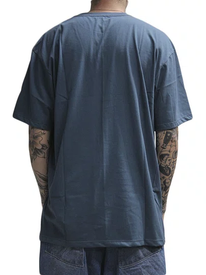 Camiseta Masculina Rusty Big Stick Manga Curta Estampada - Azul