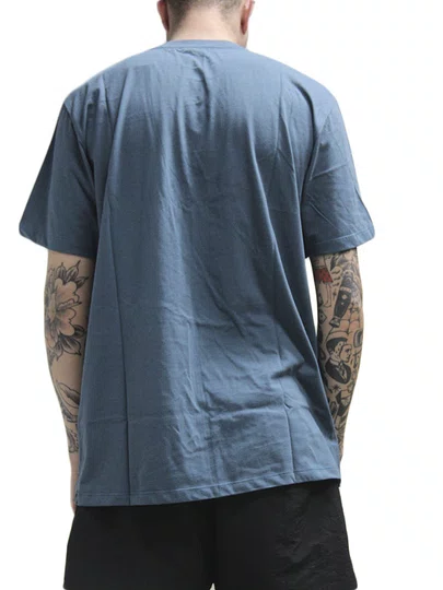 Camiseta Masculina Rusty Collegiate Manga Curta Estampada - Azul