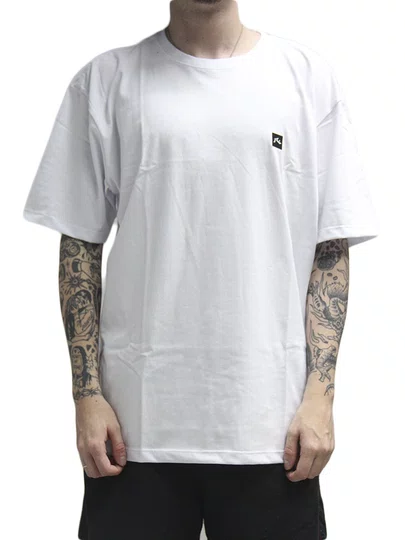 Camiseta Masculina Rusty Essencial Manga Curta Estampada - Branco