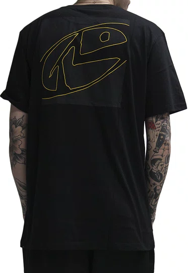 Camiseta Masculina Rusty Max Manga Curta Estampada - Preto