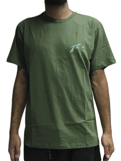 Camiseta Masculina Rusty Seaweed Manga Curta Estampada - Verde