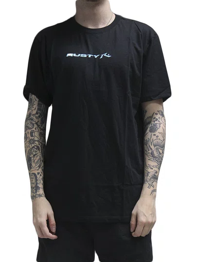 Camiseta Masculina Rusty Stick Manga Curta Estampada - Preto