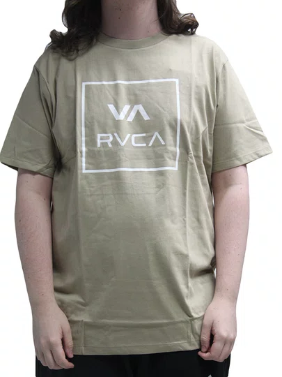 Camiseta Masculina Rvca All The Way Manga Curta Estampada - Areia