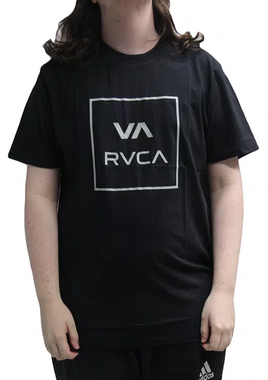 Camiseta Masculina Rvca All The Way Manga Curta Estampada - Preto