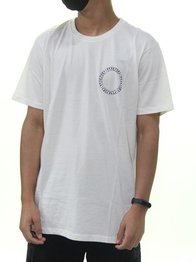 Camiseta Masculina RVCA Baker/Rvca Manga Curta Estampada - Off White